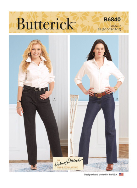 B6840 Damen Jeans, Butterick