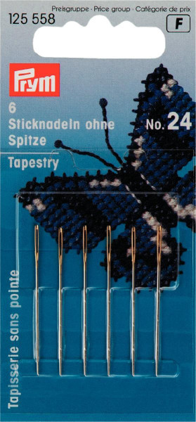 Sticknadeln ohne Sp. ST 24 0,80 x 37 mm silber-/goldfarbig