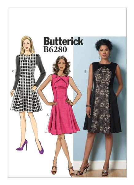 B6280 Damen Kleid, Butterick