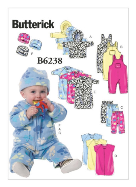 B6238 Kinder Hose Overall Hut Jackett, Butterick